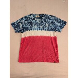 BILLABONG Red, White & Blue Tie Dye Tee Shirt Men XL